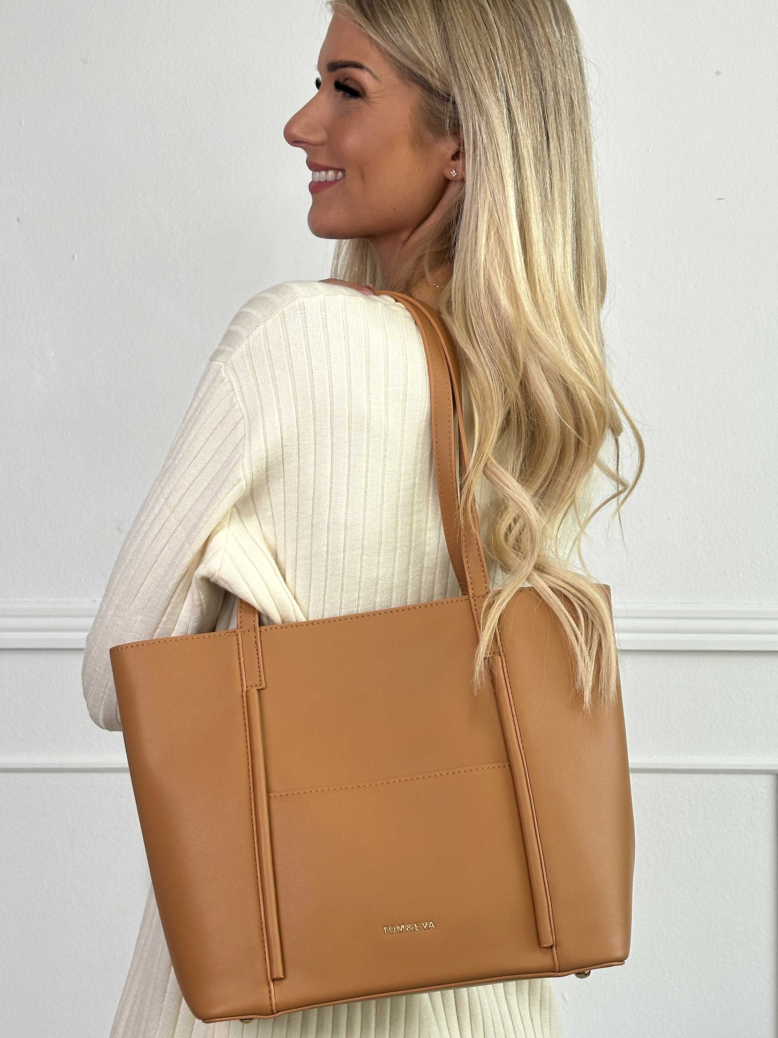 Tusnia - Shopper bag med lynlås lukning